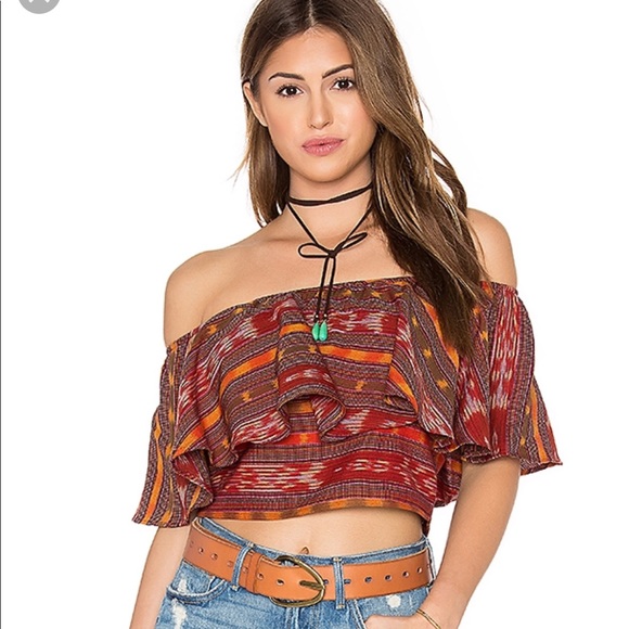 Stela 9 Ortiz Flounce Top in Sunset - Picture 1 of 8